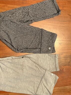 lululemon athletica Women’s Leggings – Heather Gray & Marled Black